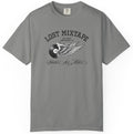 Gray t-shirt with 'Lost Mixtape' graphic design on a white background