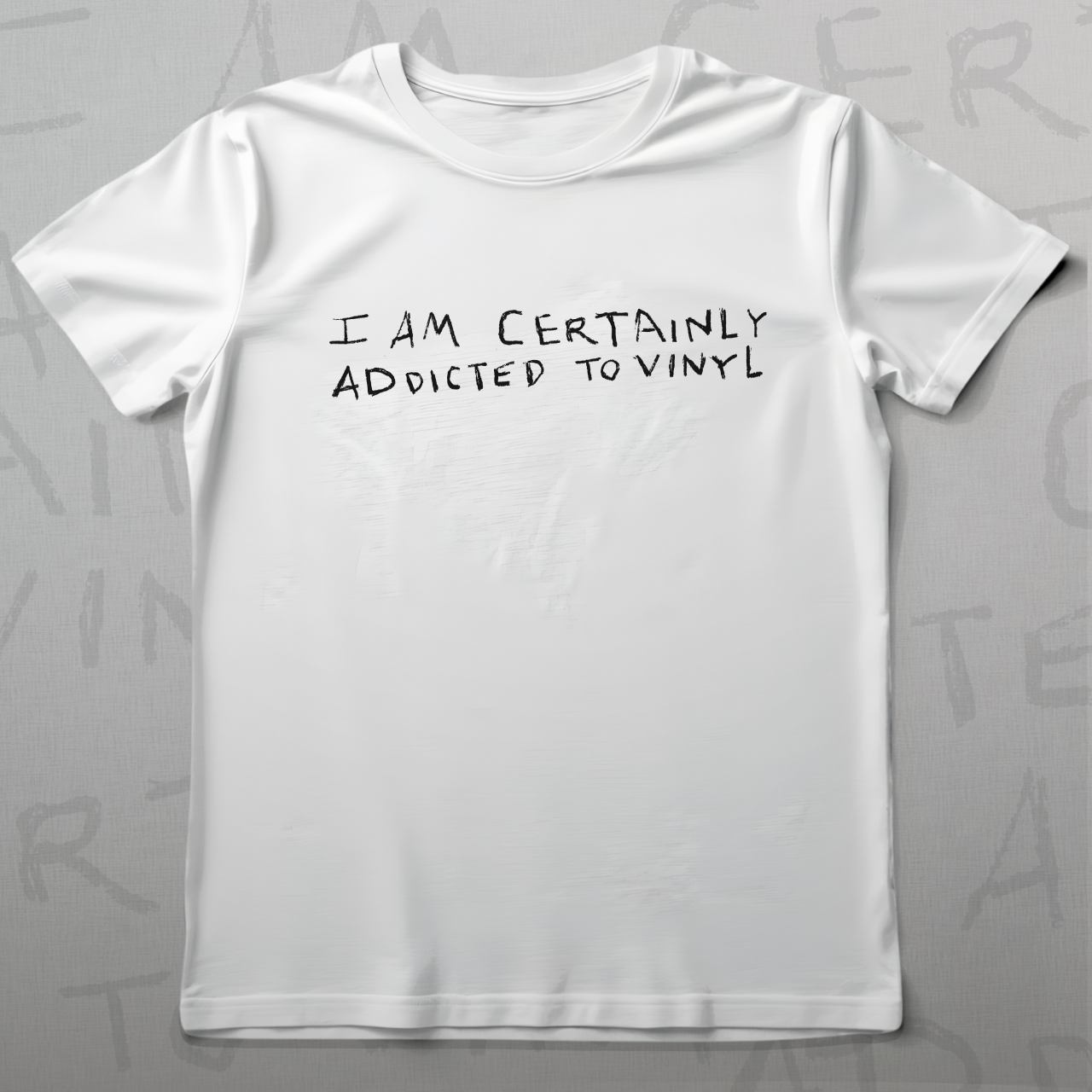 “I’m Certainly Addicted to Vinyl” T-Shirt
