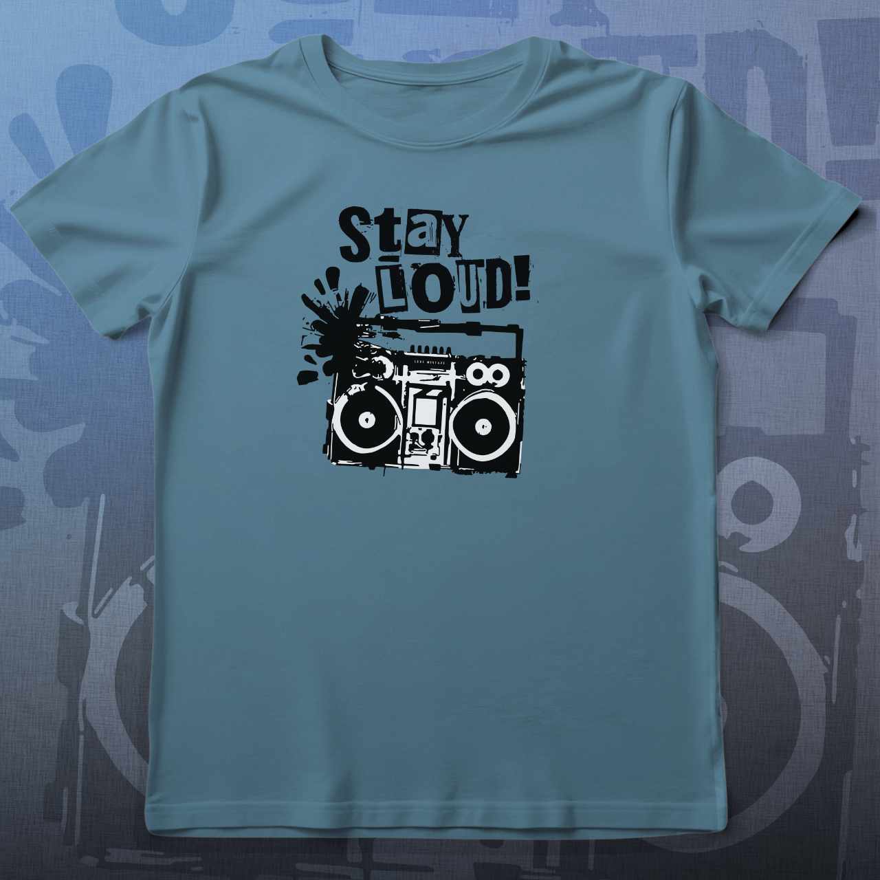Stay Loud! Boombox Graphic T-Shirt