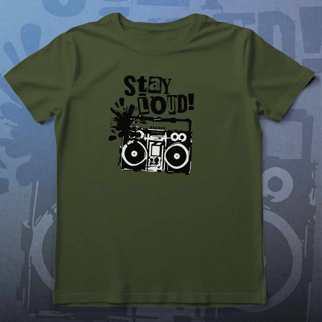 Stay Loud! Boombox Graphic T-Shirt