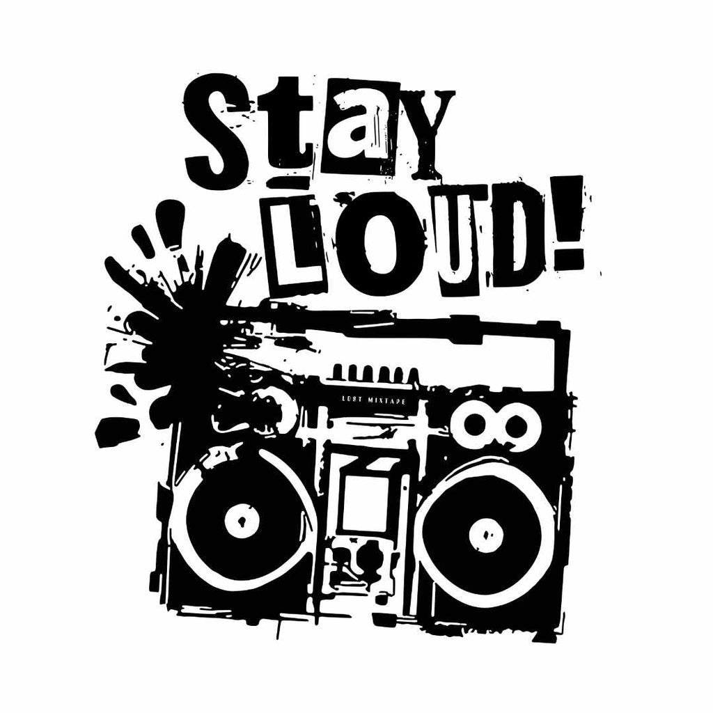 Stay Loud! Boombox Graphic T-Shirt